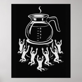 Rolig Retro Kaffe – Tillbed Kaffe Poster