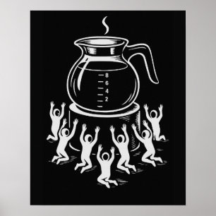 Rolig Retro Kaffe – Tillbed Kaffe Poster