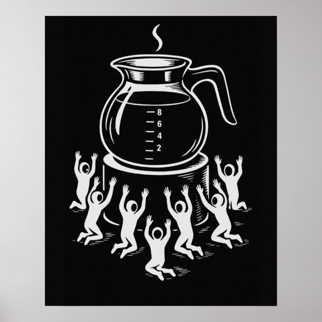 Rolig Retro Kaffe – Tillbed Kaffe Poster (Framsidan)