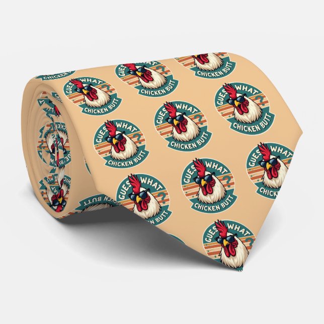 Rolig Retro-Kyckling Butt Skämt Design Slips (Rullad)