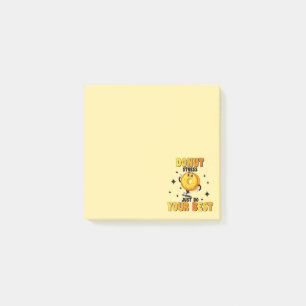 Rolig Retro-munk motiverande Citat Post-it Block