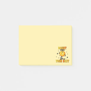 Rolig Retro-munk motiverande Citat Post-it Block