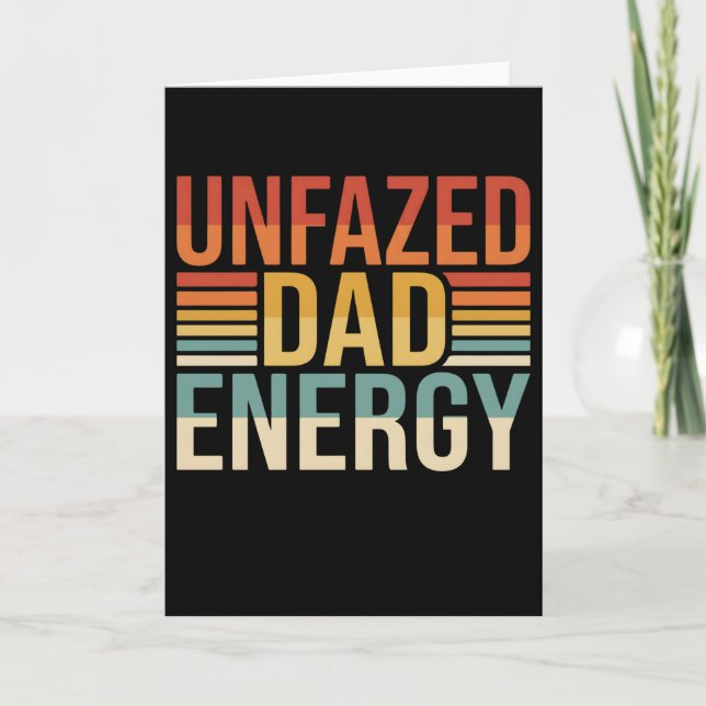 Rolig Retro Ogena Dad Energi Kort (Framsida)