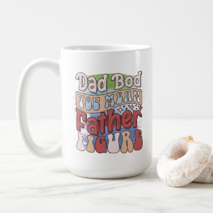 Rolig retro Pappa-kropp ordkonst Kaffemugg