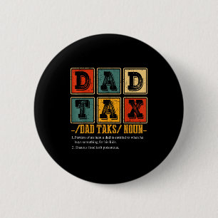 Rolig Retro Pappa Skatt Definition Pappa Pappa Hum Knapp