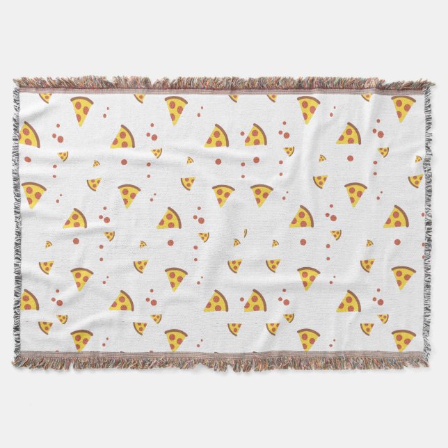Rolig Retro Pepperoni Pizza Minimalistisk Mönster Filt (Framsidan)