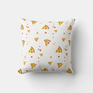 Rolig Retro Pepperoni Pizza Minimalistisk Mönster Kudde