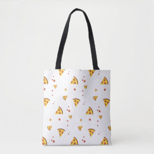 Rolig Retro Pepperoni Pizza Minimalistisk Mönster Tygkasse
