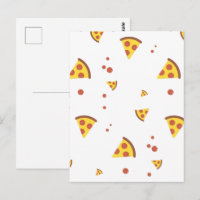 Rolig Retro Pepperoni Pizza Minimalistisk Mönster