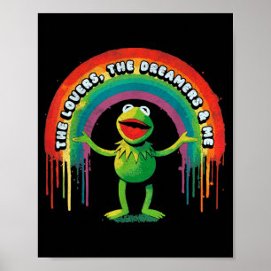 Rolig Retro Regnbåge Groda Anslutning Älskarna Drö Poster