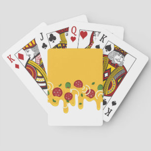 Rolig Retro Rinnande Pizzaost Keto Fest Casinokort