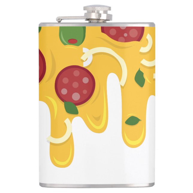 Rolig Retro Rinnande Pizzaost Keto Fest Fickplunta (Framsidan)