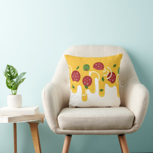 Rolig Retro Rinnande Pizzaost Keto Fest Kudde