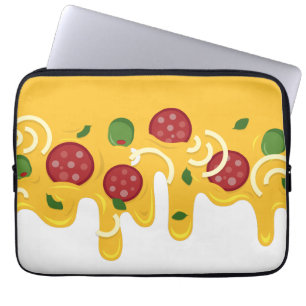 Rolig Retro Rinnande Pizzaost Keto Fest Laptop Fodral