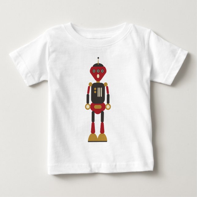 Rolig Retro robot 3-Eyed Tee (Framsida)