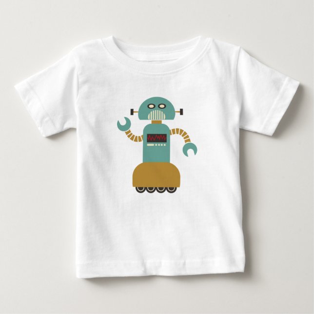 Rolig Retro rullrobot Tröja (Framsida)