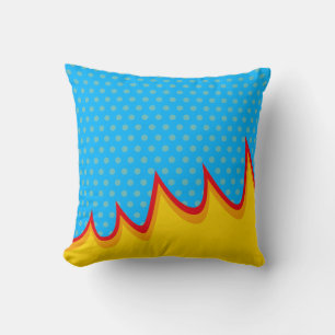 Rolig Retro Serietidning Pop Art Explosion Kudde
