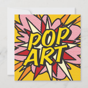 Rolig Retro Serietidning POP ART Inbjudningar