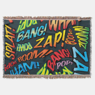 Rolig Retro Serietidning Pop Art Ljud Filt