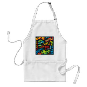 Rolig Retro Serietidning Pop Art Ljud Förkläde