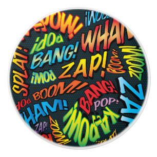 Rolig Retro Serietidning Pop Art Ljud Knopp