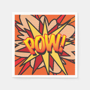 Rolig Retro Serietidning POW Pappersservett