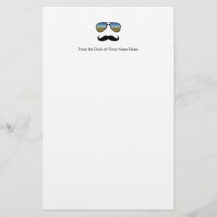 Rolig Retro solglasögon med moustachen Brevpapper