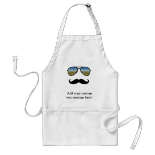 Rolig Retro solglasögon med moustachen Förkläde