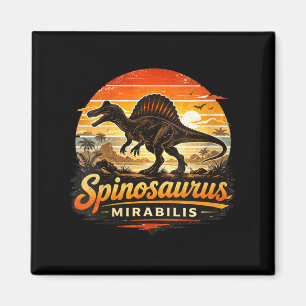 Rolig retro spinosaurus dinosaur för kvinnor magnet