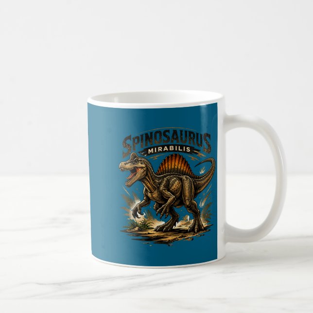 Rolig retro spinosaurus dinosaur spinosaurus kaffemugg (Höger)