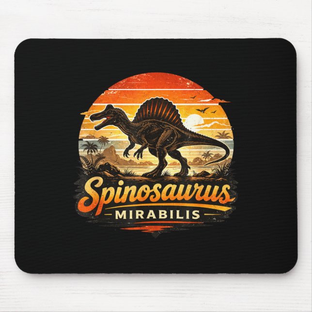 Rolig retro spinosaurus dinosaur spinosaurus musmatta (Framsidan)