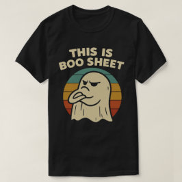 Rolig Retro Spöke “This is Boo Sheet” | Halloween T Shirt