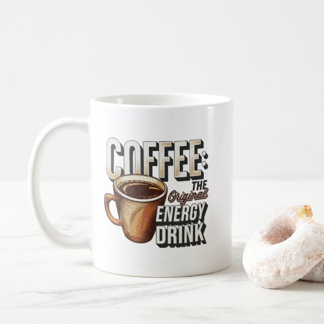 Rolig retro stil kaffe  kaffemugg (Med munk)