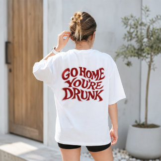 Rolig Retro Typografisk Konst T-Shirt