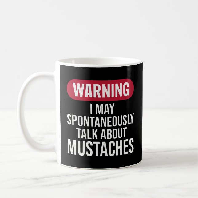 Rolig Retro-varning Jag Kan Spontant Prata Om Kaffemugg (Vänster)