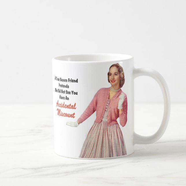 Rolig Retro vintage Bunco Kaffemugg (Höger)