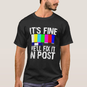 Rolig Retro Vintage Filmare Fixa Det I Efterproduk T Shirt