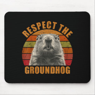 Rolig Retro Vintage Groundhog Day 2025 Respekt För Musmatta