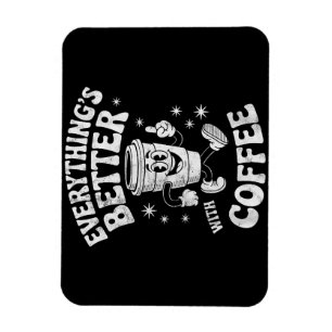 Rolig Retro Vintage Kaffe Män eller Kvinnor Kaffe Magnet