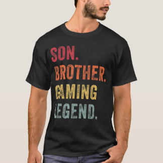Rolig Retro Vintage Son Bror Gaming Legend Gami T Shirt