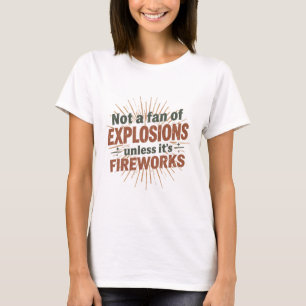 Rolig Retro Vintage T-shirt för Fireworks-älskare