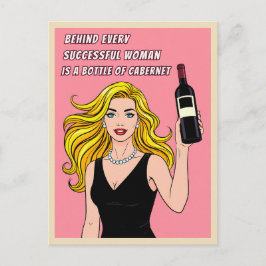 Rolig Retro Vintage Vin Humor Popkonst  Vykort
