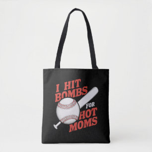Rolig Retrobaseboll Jag Slår Bomber För Heta Morso Tygkasse