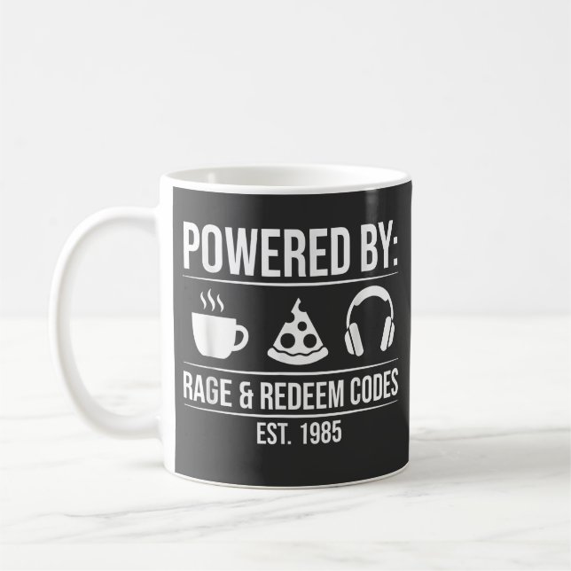 Rolig Retroestetik: Driven av ilska, Lös Inköpskod Kaffemugg (Vänster)