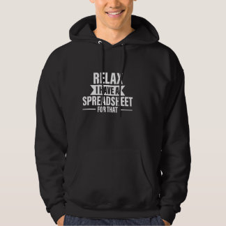 Rolig revisor avslappnad kalkylblad humor revisor hoodie
