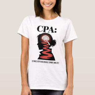 Rolig revisor CPA certifierad brottslighetsanalyti T Shirt