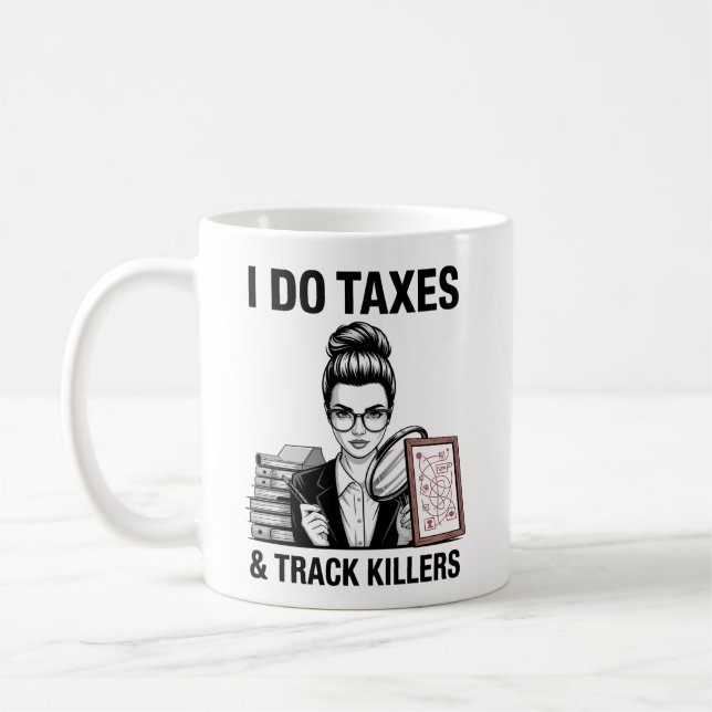 Rolig revisor True Crime Skatteproffs Mugg (Vänster)