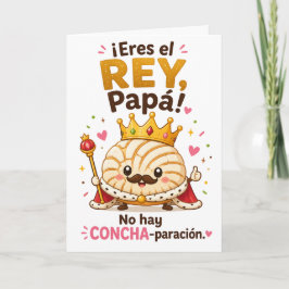Rolig Rey Concha Pappa Tvåspråkigt Farsdags-kort Kort