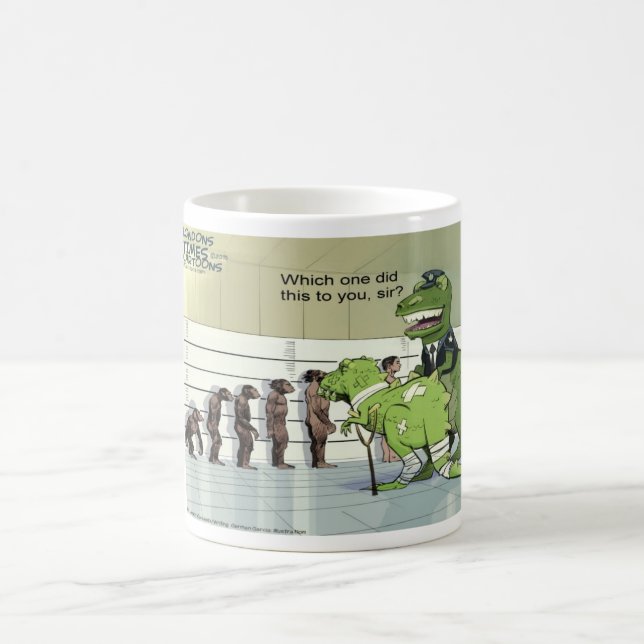 Rolig Rick London Dinosaur Polisuppställning Kaffemugg (Center)