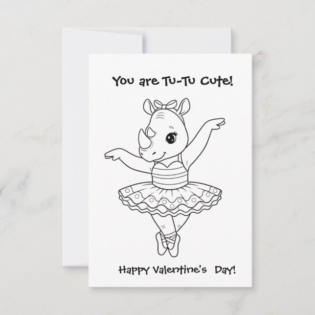 rolig RIHNO  Färgning Labyrint Klassrum Valentine  Tack Kort (Framsida)